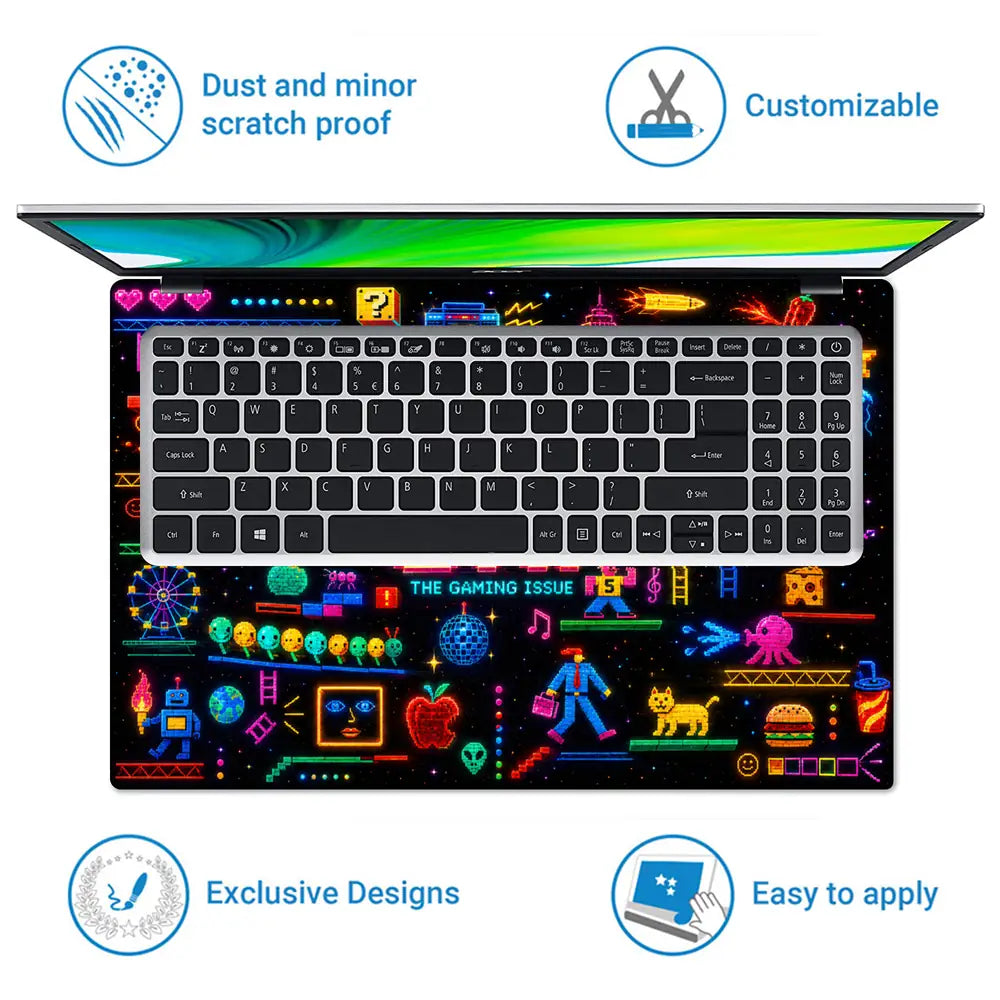 Gaming Arcade Game On Pixel Laptop Skin - View 5