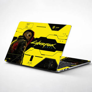 Gaming Cyberpunk 2077 Samurai Back Yellow Laptop Skin - View 1