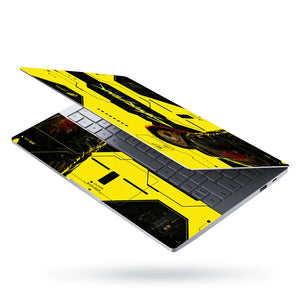 Gaming Cyberpunk 2077 Samurai Back Yellow Laptop Skin - View 3