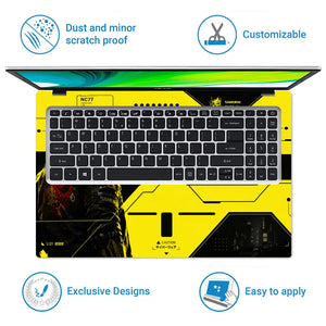 Gaming Cyberpunk 2077 Samurai Back Yellow Laptop Skin - View 5