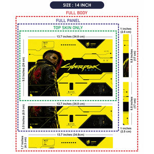 Gaming Cyberpunk 2077 Samurai Back Yellow Laptop Skin - View 7