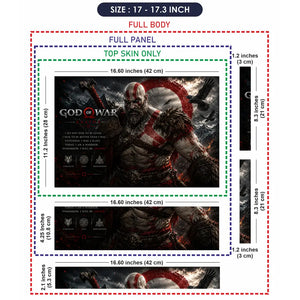 Gaming God Of War Kratos Axe Shoulder Crow Laptop Skin - View 9