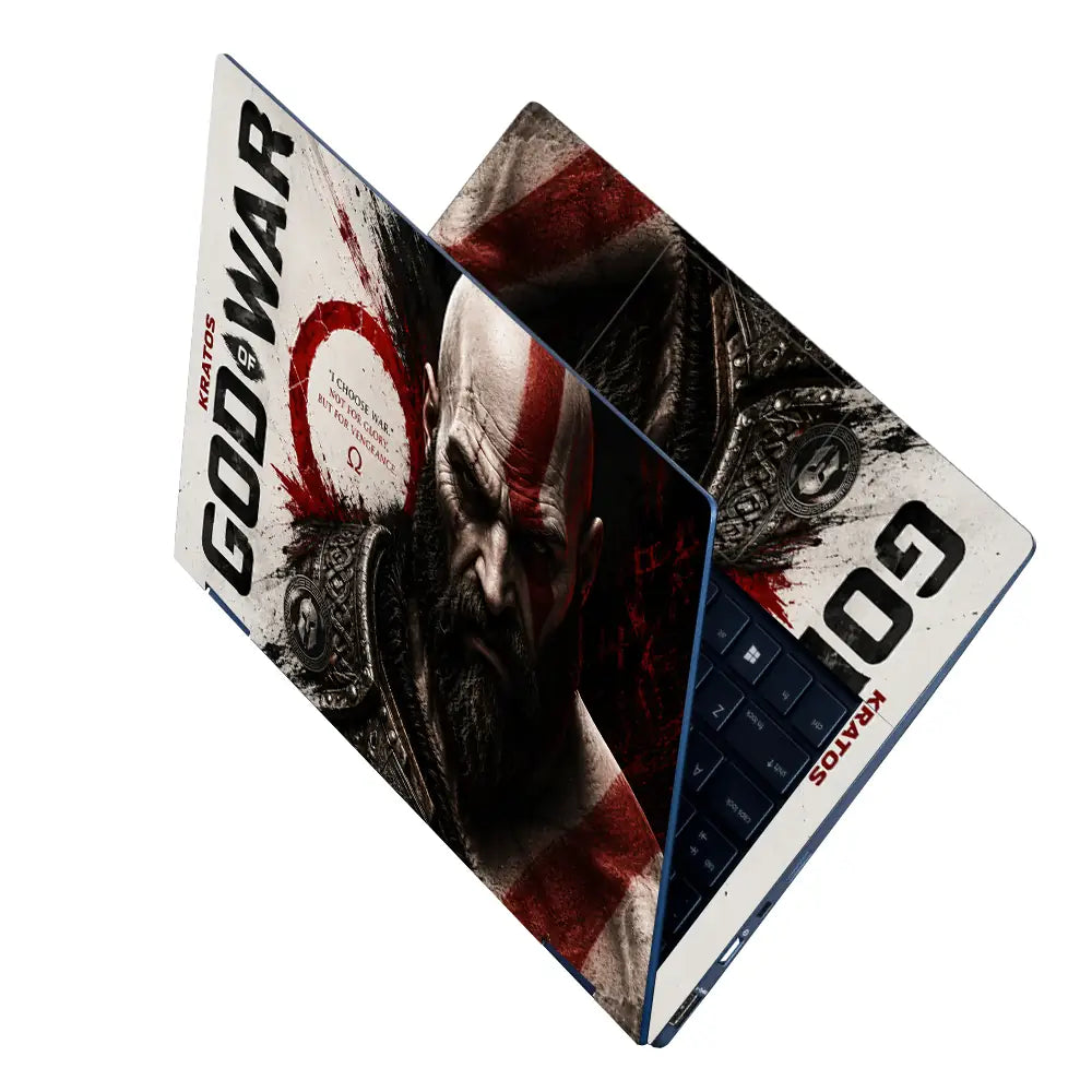 Gaming God Of War Kratos Beard Vengeance Profile Laptop Skin - View 2