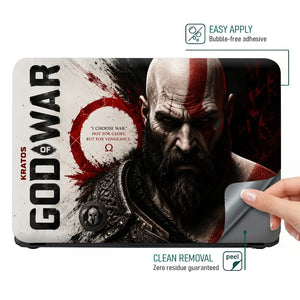Gaming God Of War Kratos Beard Vengeance Profile Laptop Skin - View 4