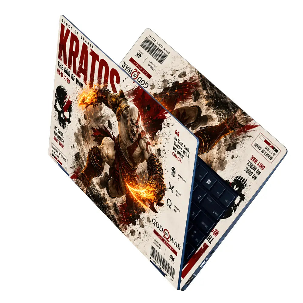 Gaming God Of War Kratos Blades Of Chaos Laptop Skin - View 2