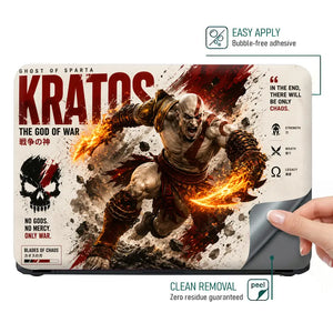 Gaming God Of War Kratos Blades Of Chaos Laptop Skin - View 4