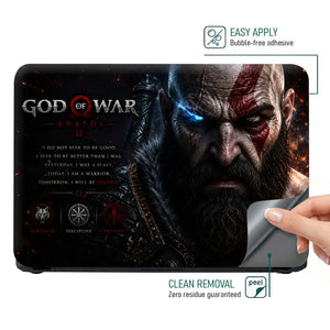 Gaming God Of War Kratos Blue Eye Warrior Laptop Skin - View 4