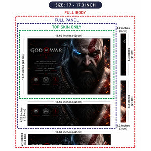 Gaming God Of War Kratos Blue Eye Warrior Laptop Skin - View 9