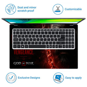 Gaming God Of War Kratos Chain Face Vengeance Laptop Skin - View 5