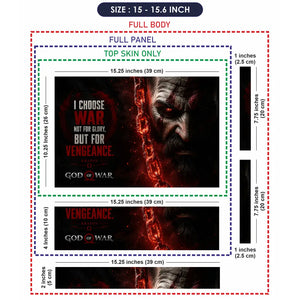 Gaming God Of War Kratos Chain Face Vengeance Laptop Skin - View 8