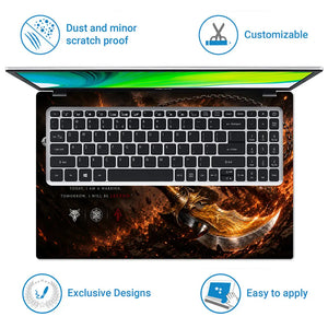 Gaming God Of War Kratos Chain Swing Attack Laptop Skin - View 5