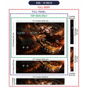 Gaming God Of War Kratos Chain Swing Attack Laptop Skin - View 7
