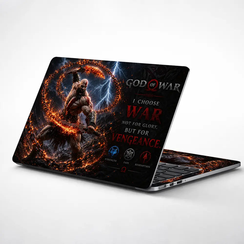 Gaming God Of War Kratos Chains Vortex Laptop Skin - View 1