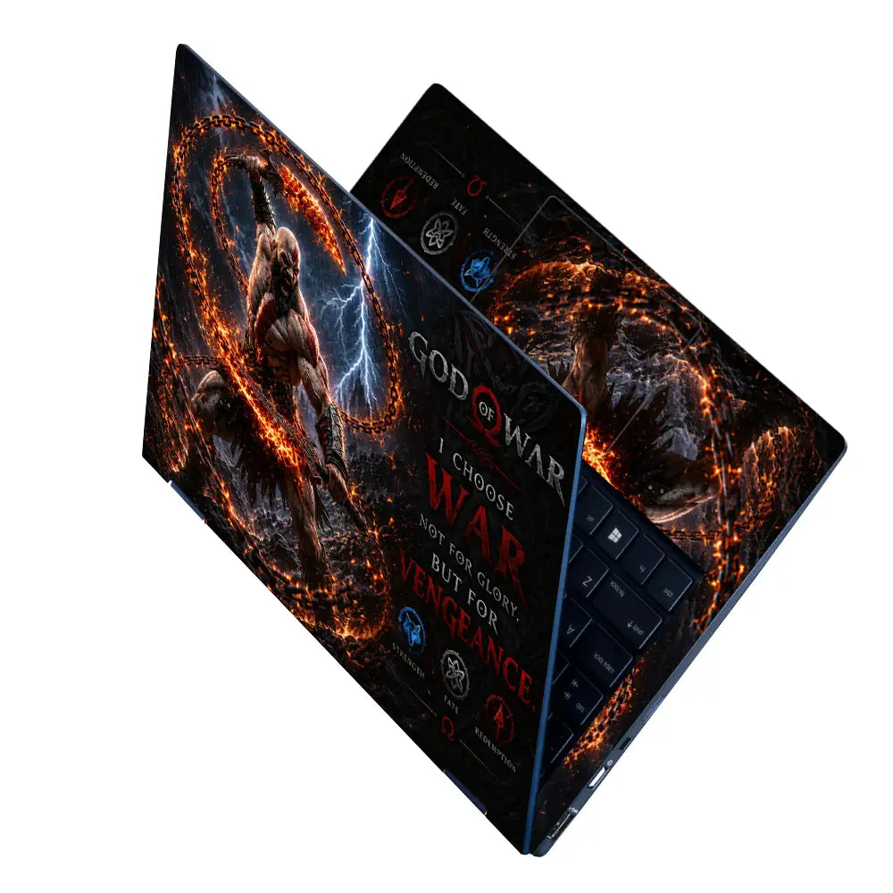 Gaming God Of War Kratos Chains Vortex Laptop Skin - View 2