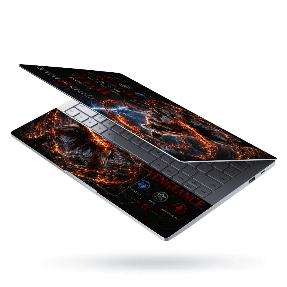 Gaming God Of War Kratos Chains Vortex Laptop Skin - View 3