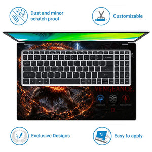 Gaming God Of War Kratos Chains Vortex Laptop Skin - View 5