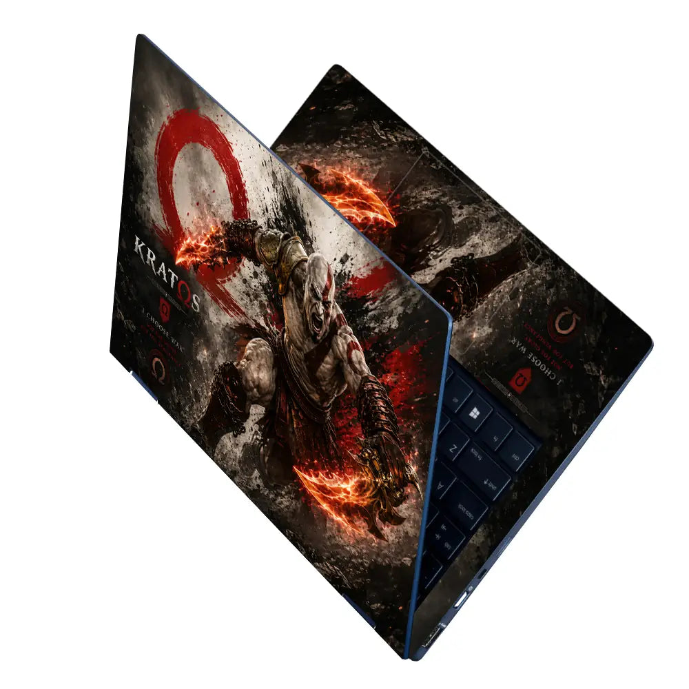 Gaming God Of War Kratos Chaos Blade Charge Laptop Skin - View 2
