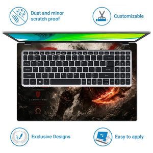 Gaming God Of War Kratos Chaos Blade Charge Laptop Skin - View 5