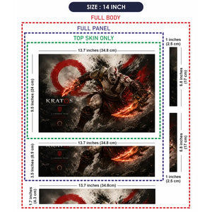 Gaming God Of War Kratos Chaos Blade Charge Laptop Skin - View 7