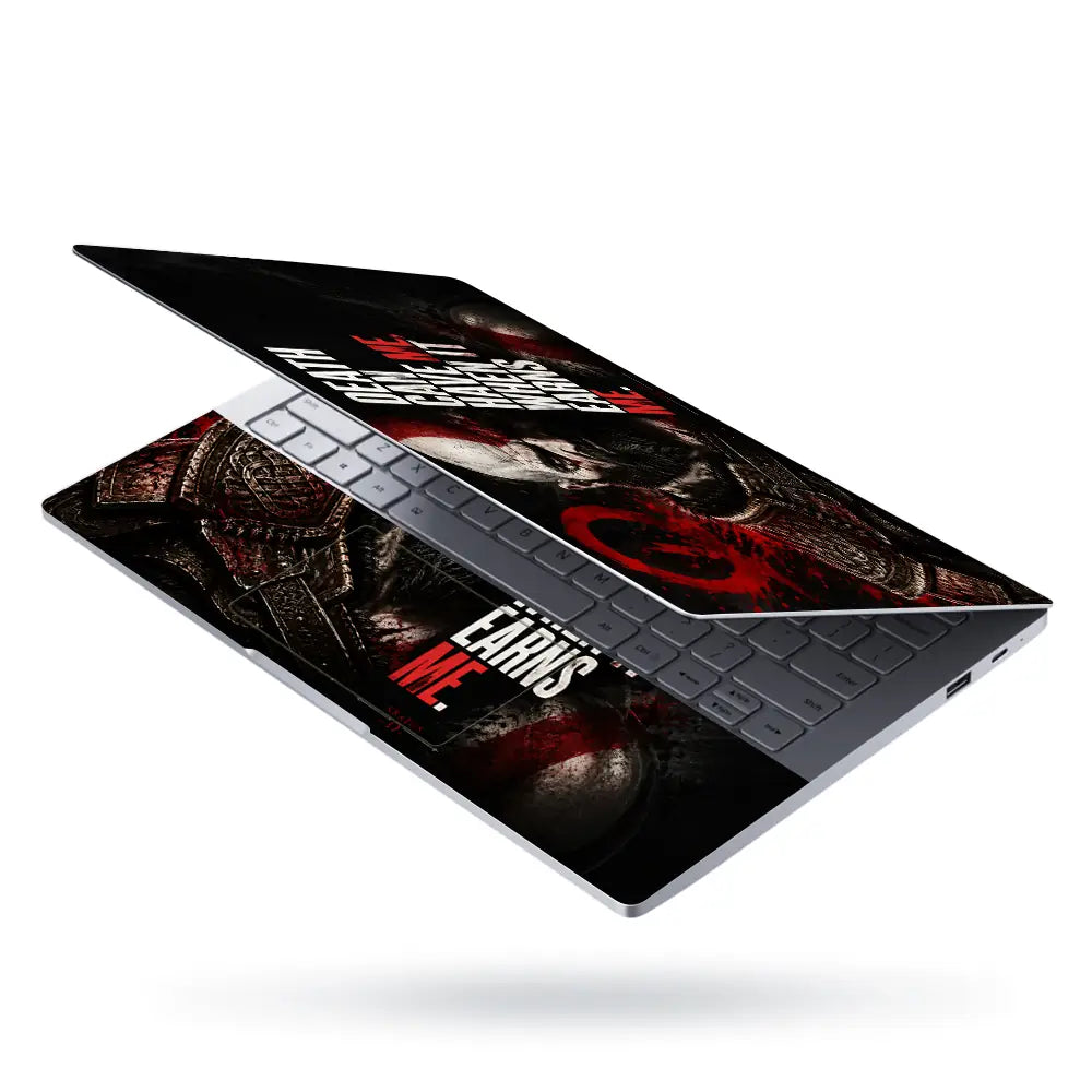Gaming God Of War Kratos Death Earns Me Laptop Skin - View 3