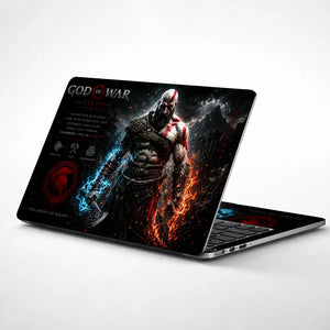 Gaming God Of War Kratos Dual Weapons Laptop Skin - View 1
