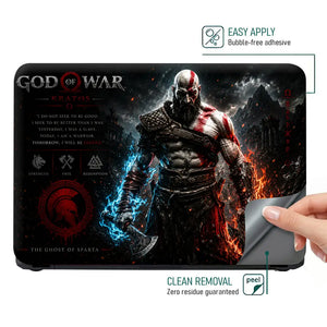 Gaming God Of War Kratos Dual Weapons Laptop Skin - View 4