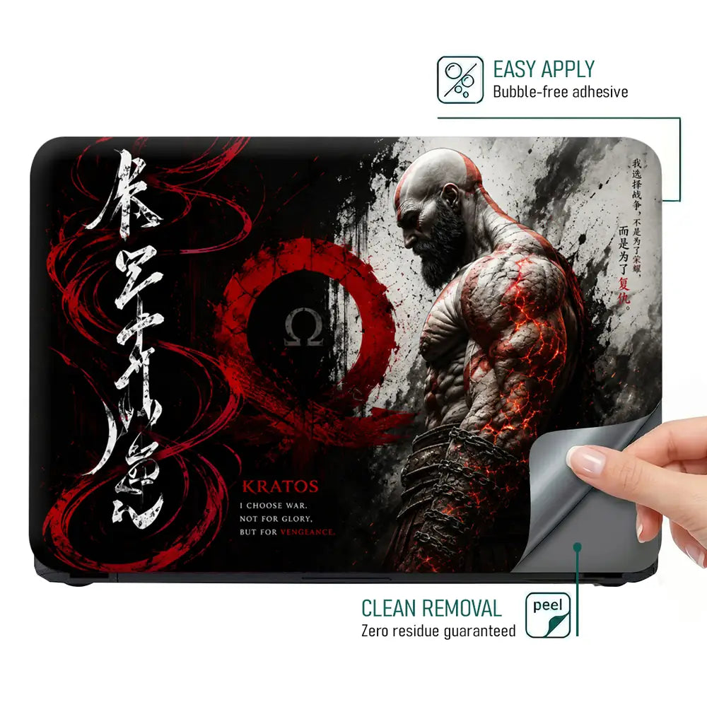 Gaming God Of War Kratos Eastern Vengeance Laptop Skin - View 4