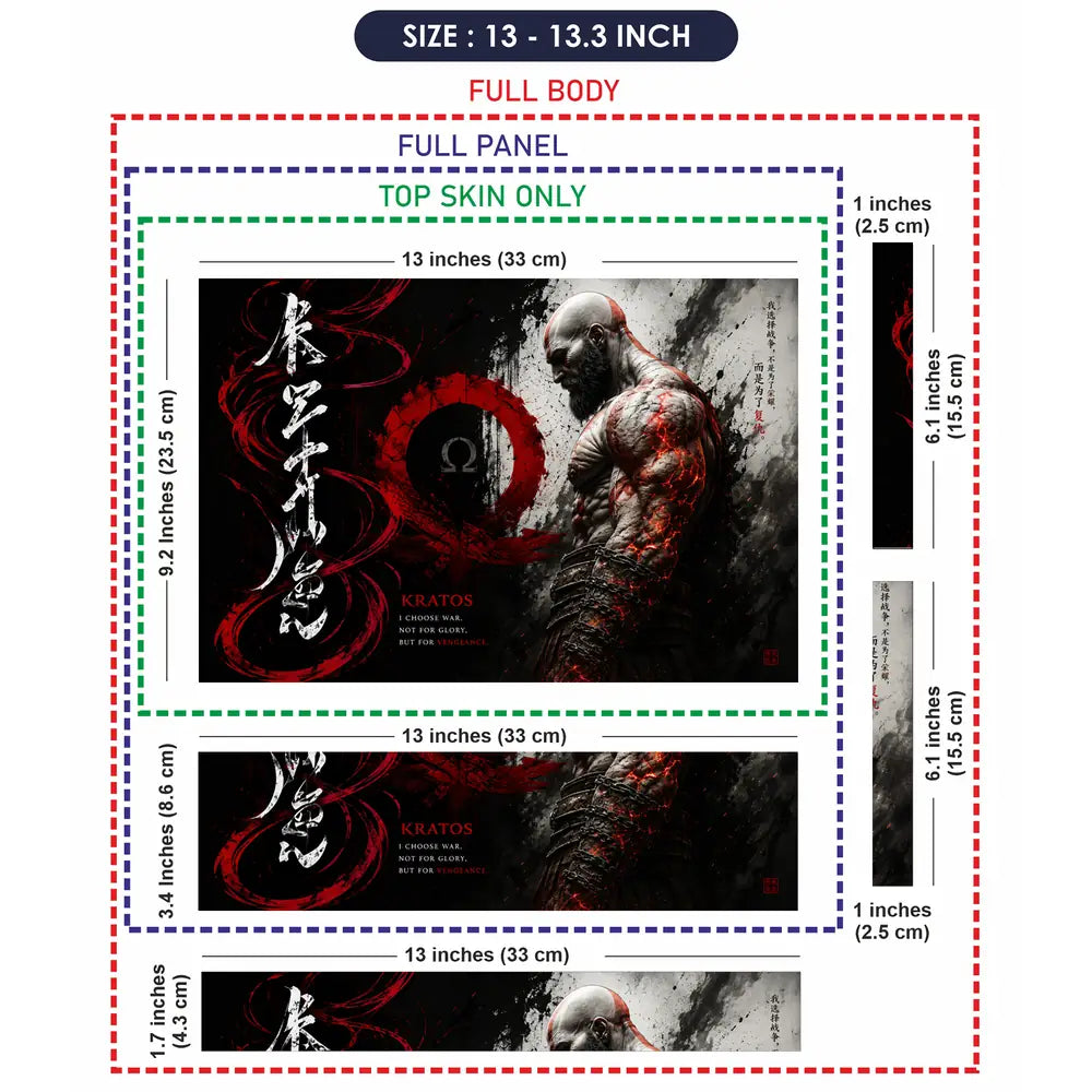 Gaming God Of War Kratos Eastern Vengeance Laptop Skin - View 6