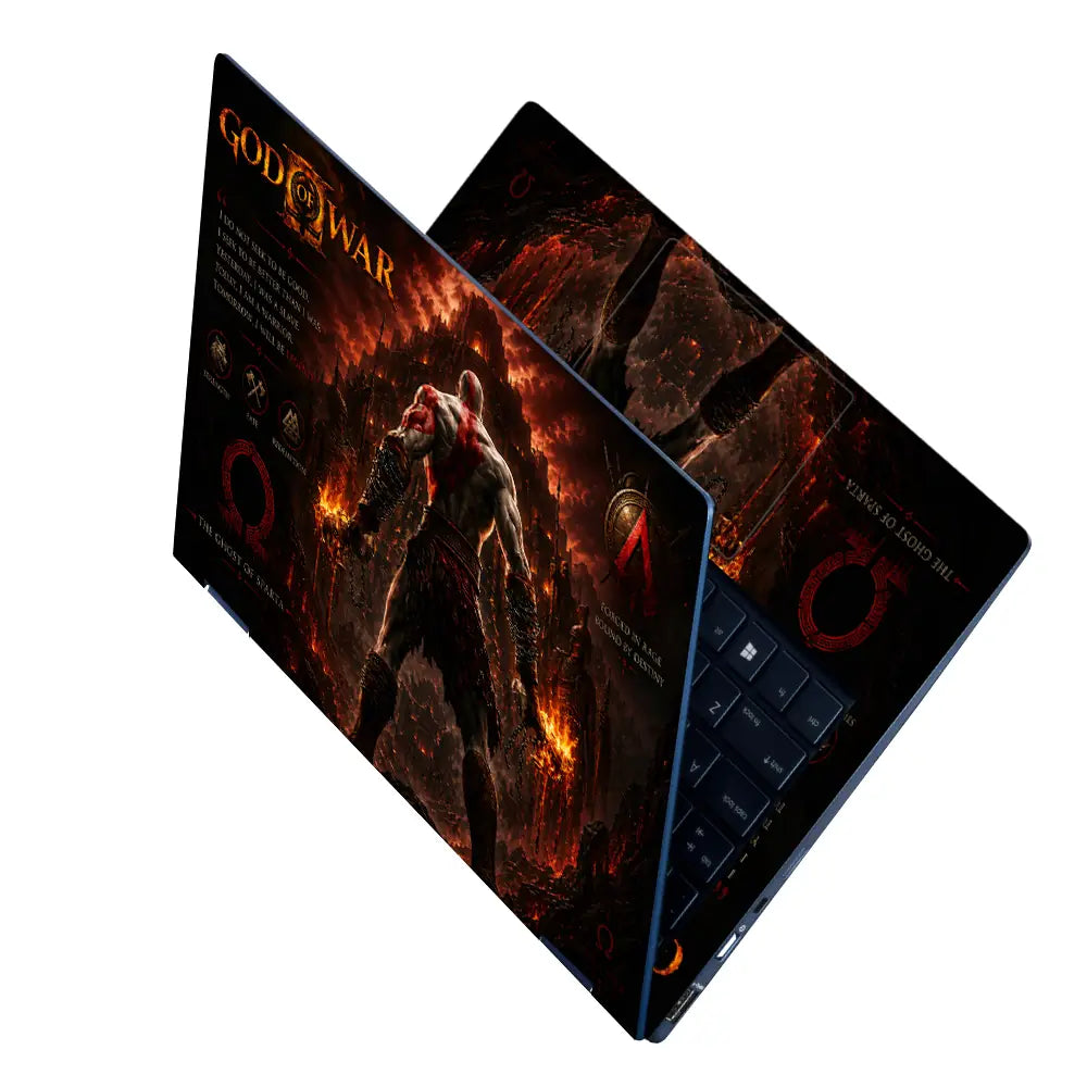 Gaming God Of War Kratos Forged Destiny Back Laptop Skin - View 2