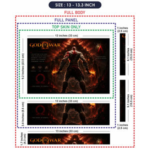 Gaming God Of War Kratos Forged Destiny Back Laptop Skin - View 6