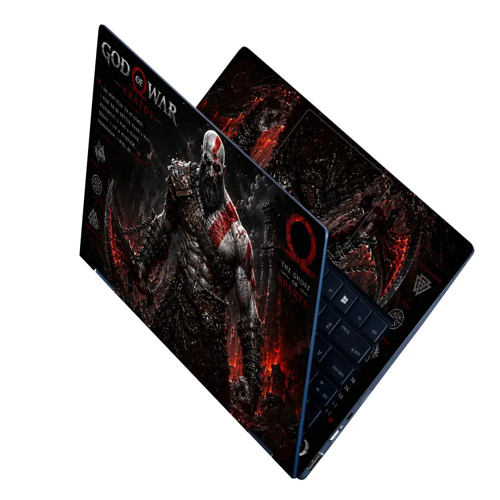 Gaming God Of War Kratos Ghost Of Sparta Axe Laptop Skin - View 2