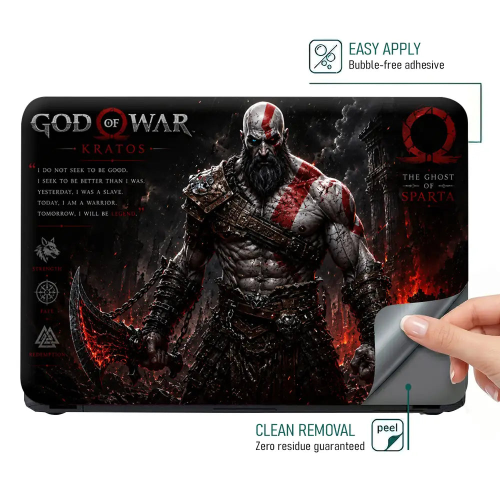 Gaming God Of War Kratos Ghost Of Sparta Axe Laptop Skin - View 4