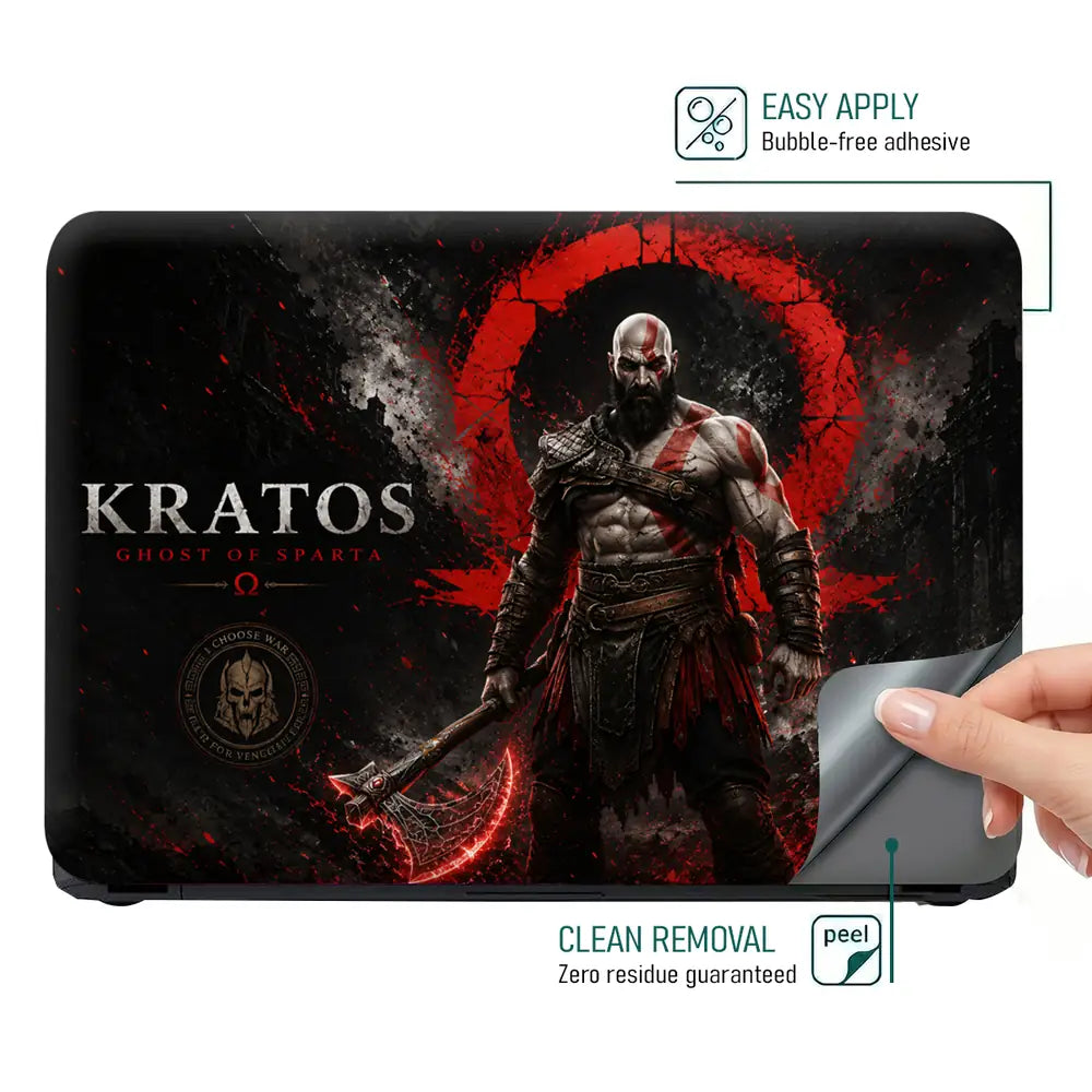 Gaming God Of War Kratos Ghost Of Sparta Stand Laptop Skin - View 4