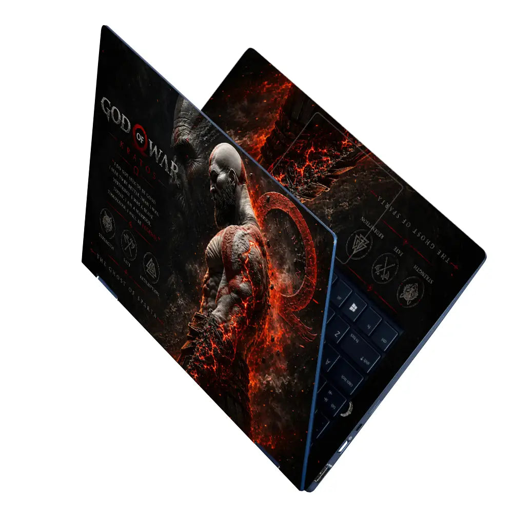 Gaming God Of War Kratos Lava Skin Profile Laptop Skin - View 2