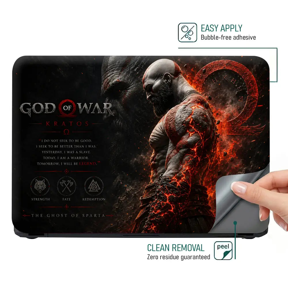 Gaming God Of War Kratos Lava Skin Profile Laptop Skin - View 4