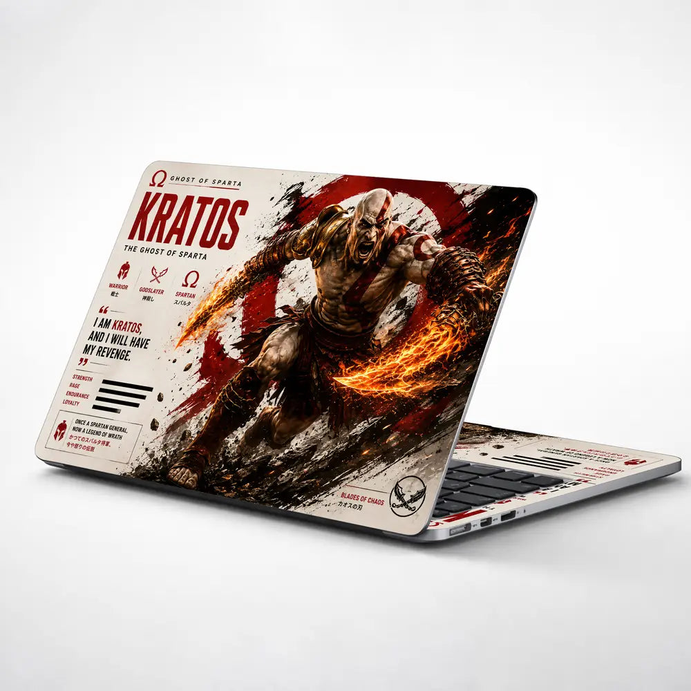 Gaming God Of War Kratos My Revenge Laptop Skin - View 1
