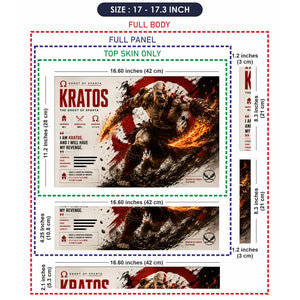 Gaming God Of War Kratos My Revenge Laptop Skin - View 9