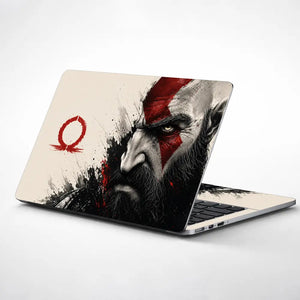 Gaming God Of War Kratos Omega Splash Face Laptop Skin - View 1