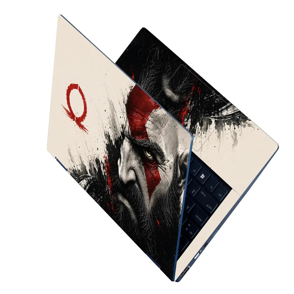 Gaming God Of War Kratos Omega Splash Face Laptop Skin - View 2