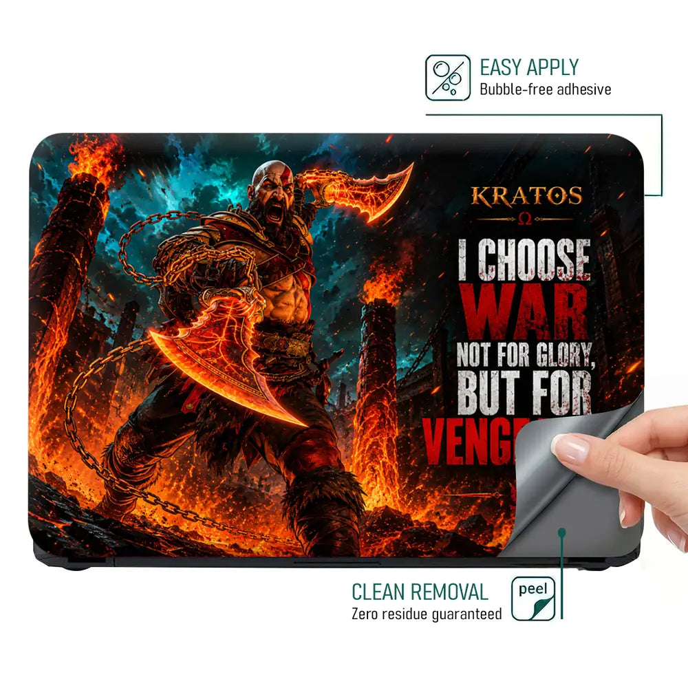 Gaming God Of War Kratos Pillars Vengeance Laptop Skin - View 4