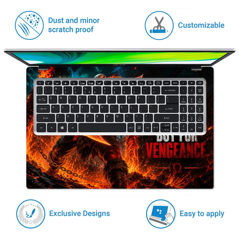 Gaming God Of War Kratos Pillars Vengeance Laptop Skin - View 5