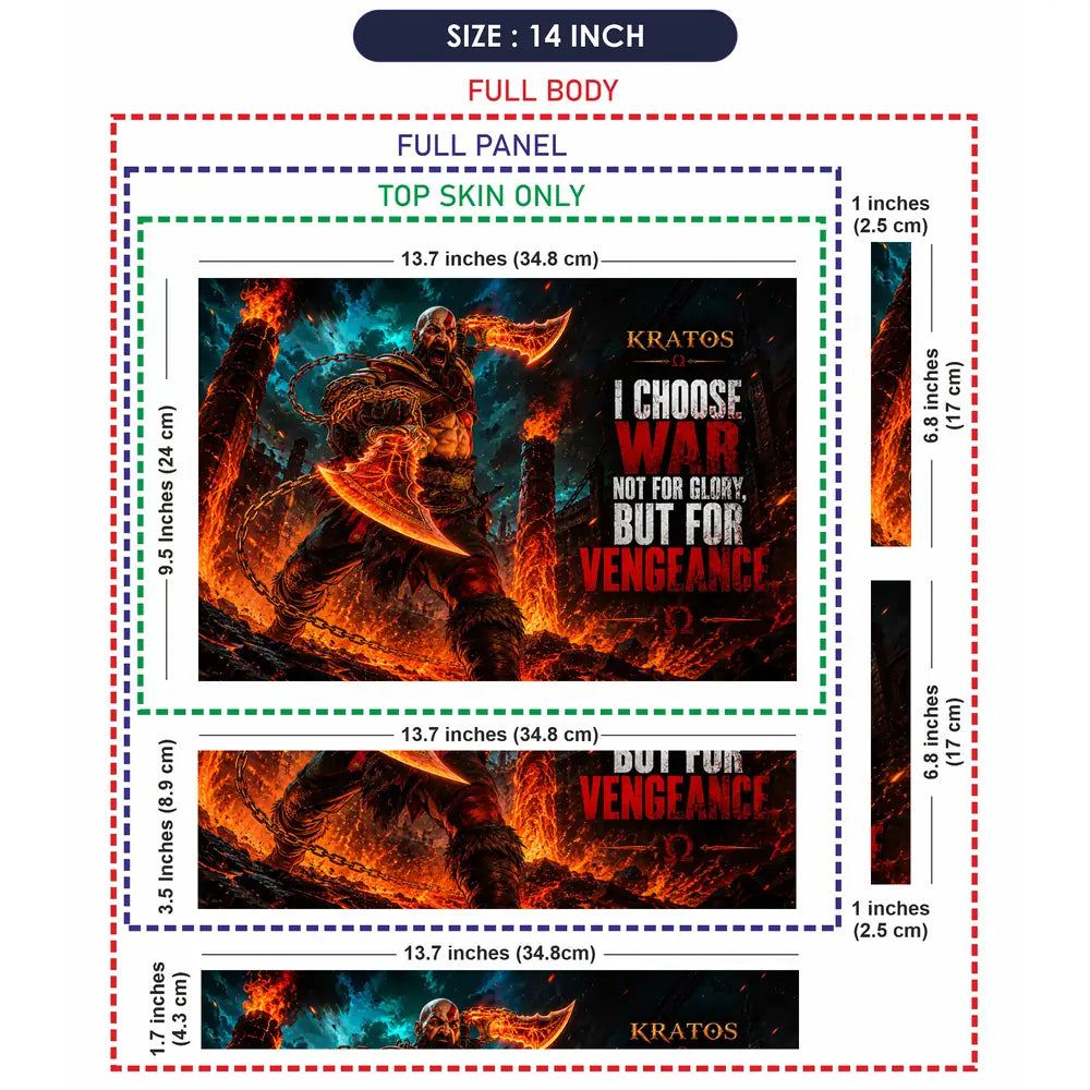 Gaming God Of War Kratos Pillars Vengeance Laptop Skin - View 7