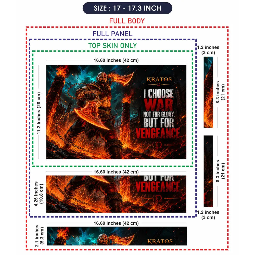 Gaming God Of War Kratos Pillars Vengeance Laptop Skin - View 9