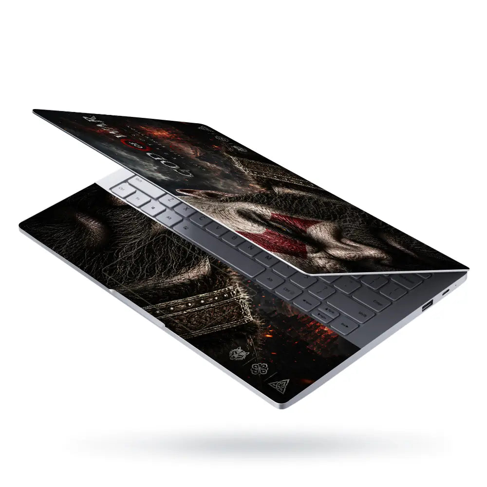 Gaming God Of War Kratos Rage Fate Crack Face Laptop Skin - View 3