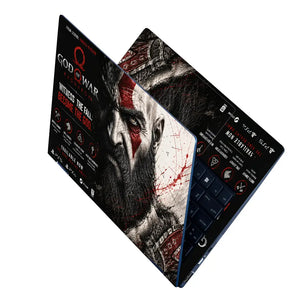Gaming God Of War Kratos Ragnarok Witness Fall Laptop Skin - View 2