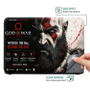 Gaming God Of War Kratos Ragnarok Witness Fall Laptop Skin - View 4