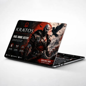 Gaming God Of War Kratos Raven Honor Destiny Laptop Skin - View 1