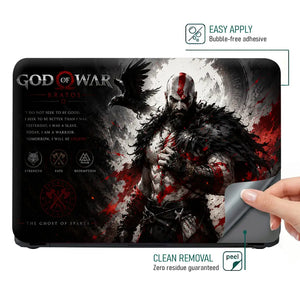 Gaming God Of War Kratos Raven Shoulder Ghost Laptop Skin - View 4