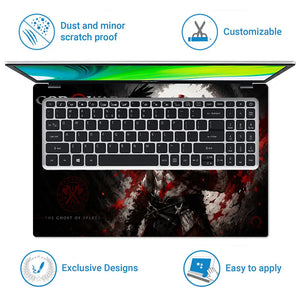Gaming God Of War Kratos Raven Shoulder Ghost Laptop Skin - View 5