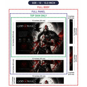 Gaming God Of War Kratos Raven Shoulder Ghost Laptop Skin - View 6